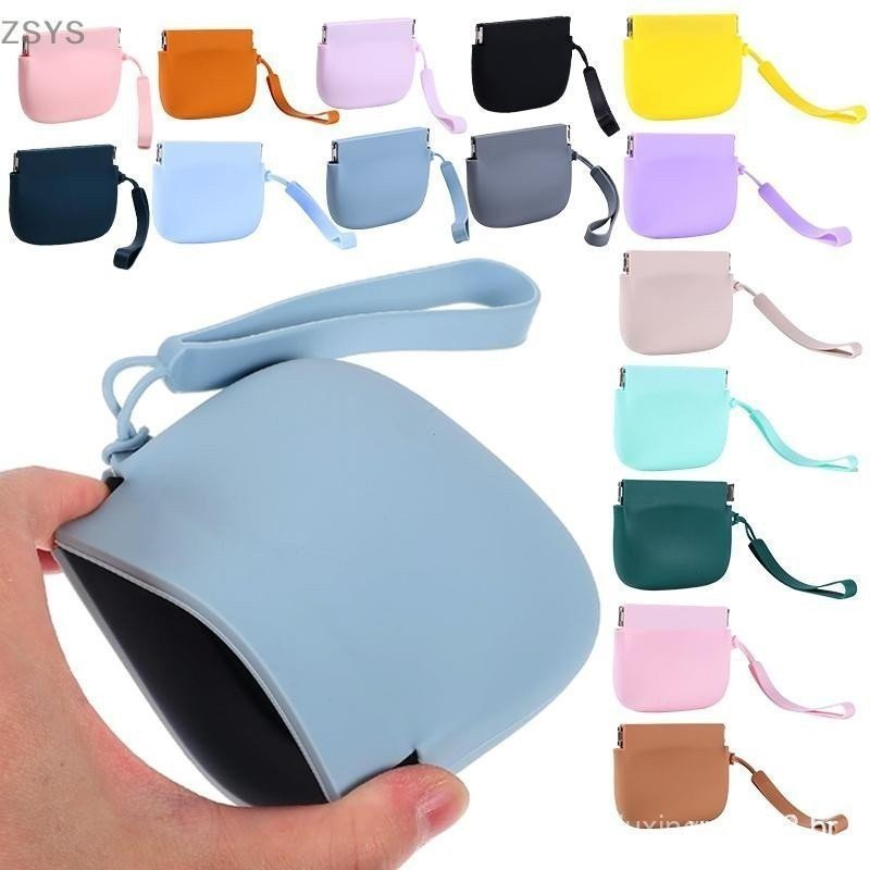 [ZSYS] Chaveiro De Bolsa De Moedas De Silicone Pequena Com Fio Capa De Fone De Ouvido 10x8cm/3.94x3.15 Polegadas Porta-A