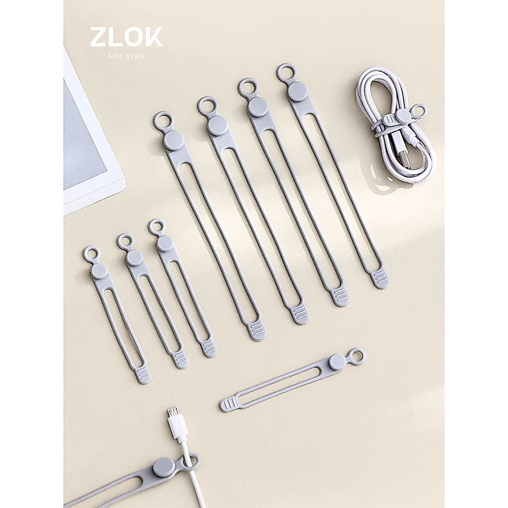 Alça de Silicone multifuncional pequena estiramento elástico gravata cabo de dados fone de ouvido organizador fio gravat