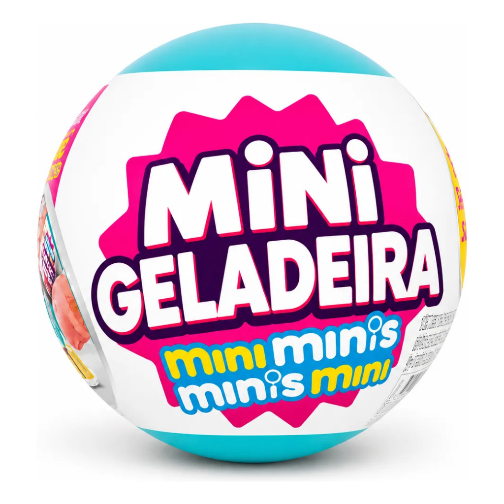Mini Brands Cápsula Bolinha Surpresa Fridge Mini Geladeira