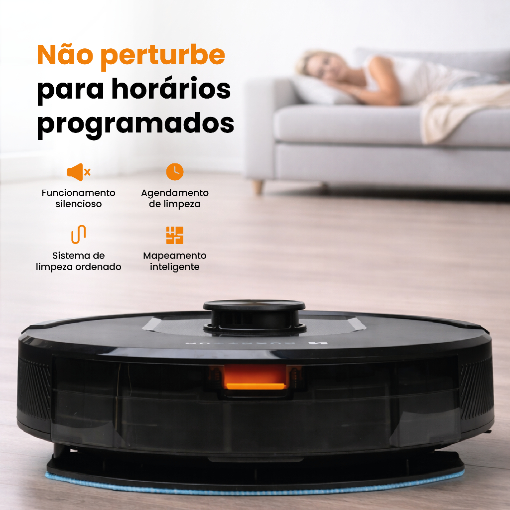 Robô Smart Inteligente Wi-Fi Robot Vaccum Base Laser LDS Alexa Google Kuanttum S10 S40 110V/220V
