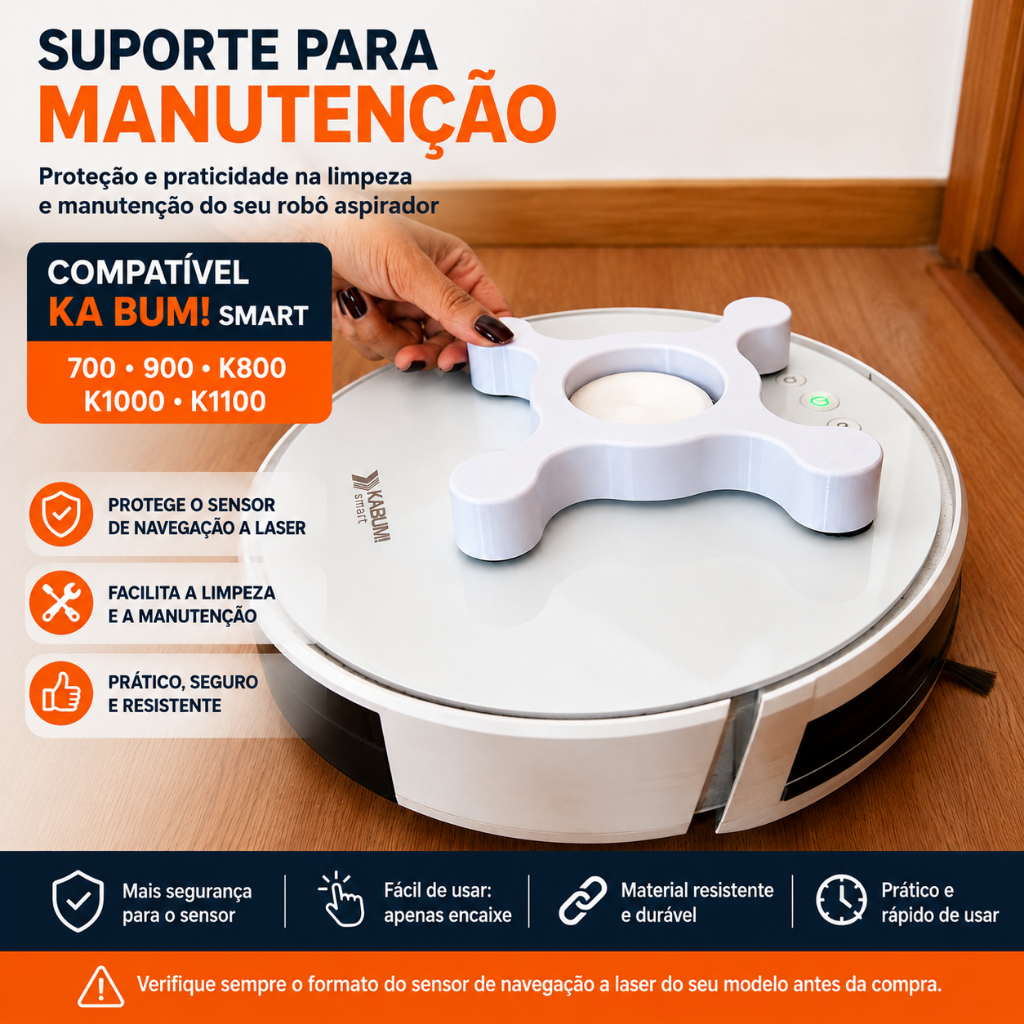 Suporte Robô Aspirador KaBuM Smart 700 900 K800 K1000 K1100 Manutenção Limpeza Sensor Laser