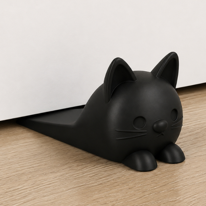 Trava Porta Gatinho Cunha Aparador Anti Impacto 3D PLA