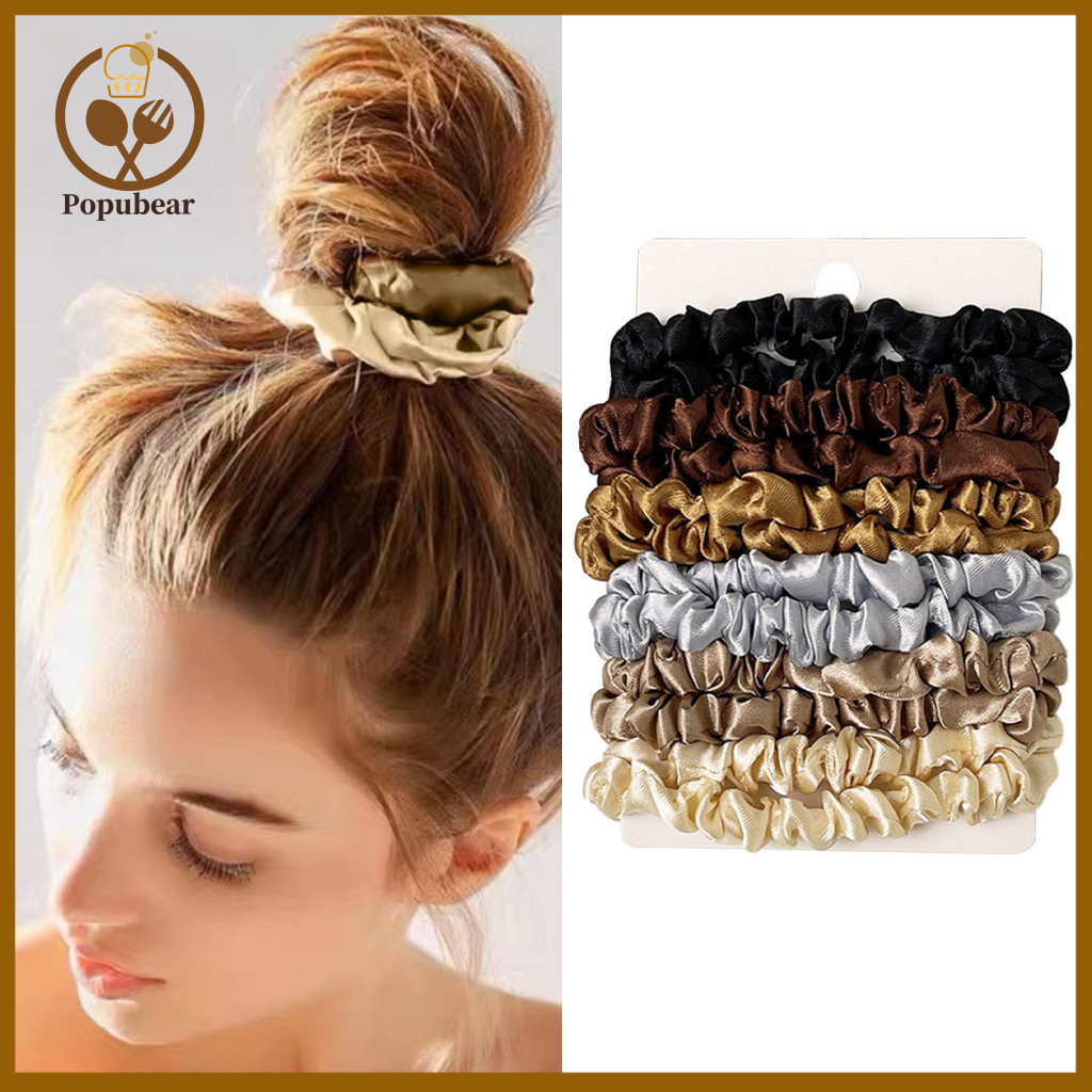 High Quality Fabric Hair Ties Headwear 12pcs Stylish Elastic Set – Smooth Durable Trendy Accessories for Women and Gir