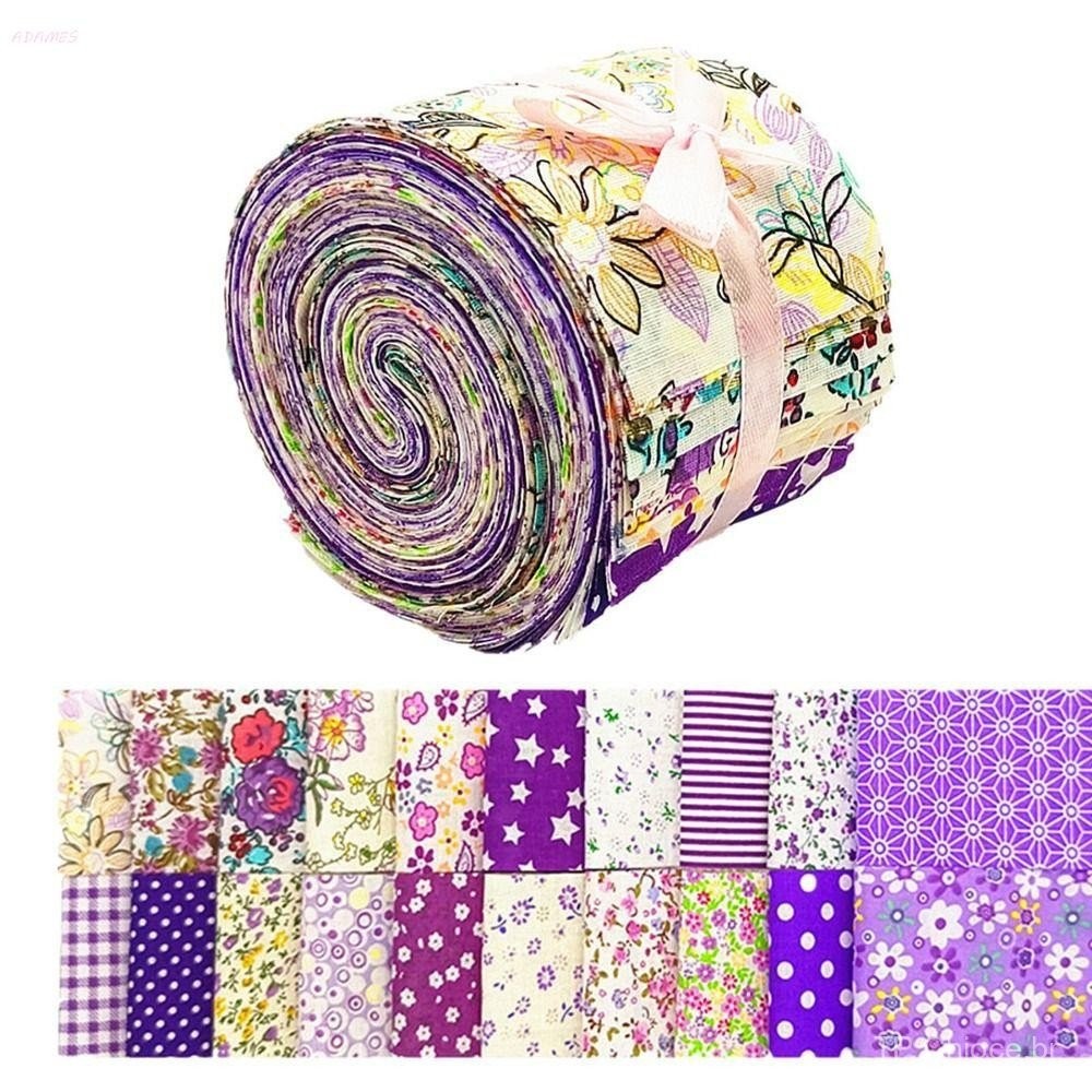 40 Peças/Set Tiras De Tecido De Algodão Artesanato , Rolos De Gelatina Pré-Cortados Coloridos Vintage , Estampa F