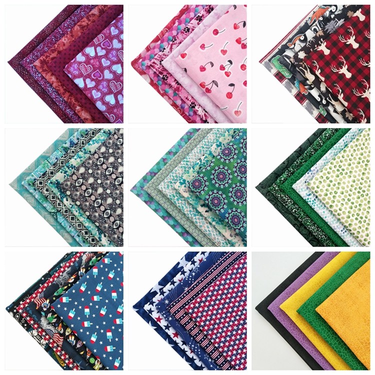 Novo estilo comércio exterior exportação mão mand algodão pano retalhos bloco 5 cores/set 20 DIY artesanal retalhos pano