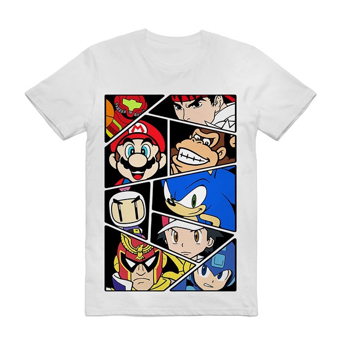Camiseta Jogos Classicos Super Nintendo Mario DK Pokemon Sonic Mega Man Camisa Unissex - ESTAMPA EM ALTA DEFINIÇÃO 25 25