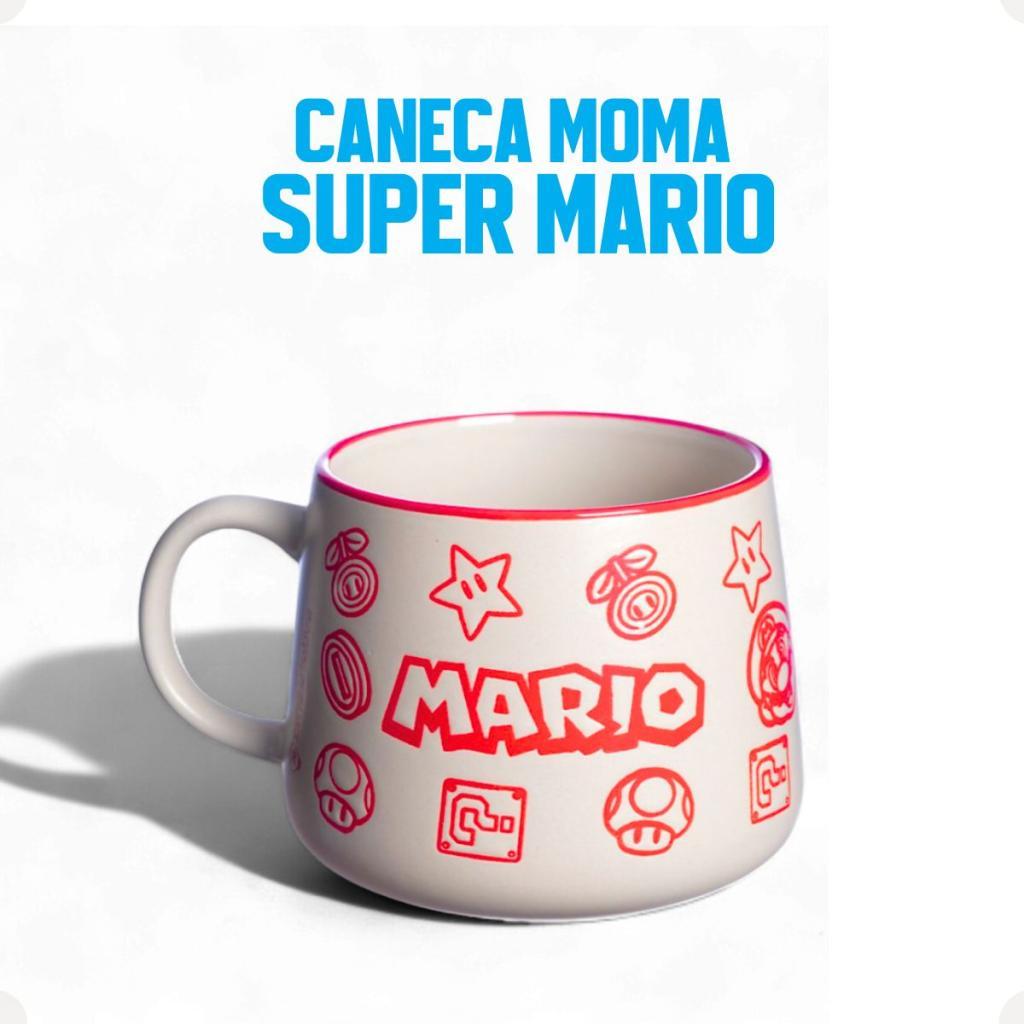 Caneca Estilo Moma Cerâmica 500ml Super Mario Oficial Nintendo Presente Geek Licenciada Gamer