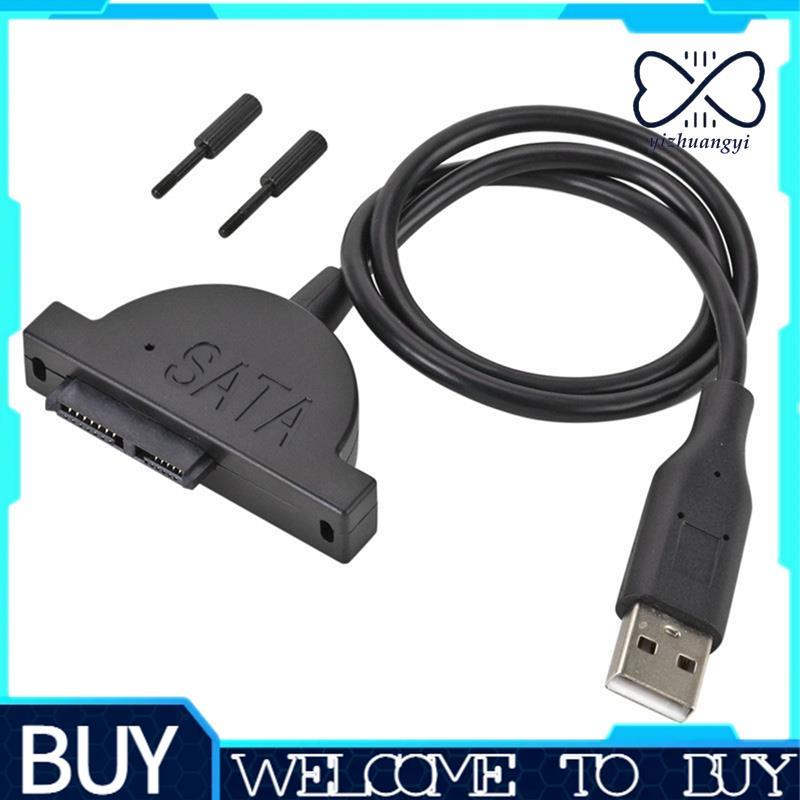 Adaptador USB 2.0 Para Mini SATA II 7 + 6 13Pin Cabo De Unidade De Disco Óptico Laptop CD/DVD ROM Slimline Drive Convert
