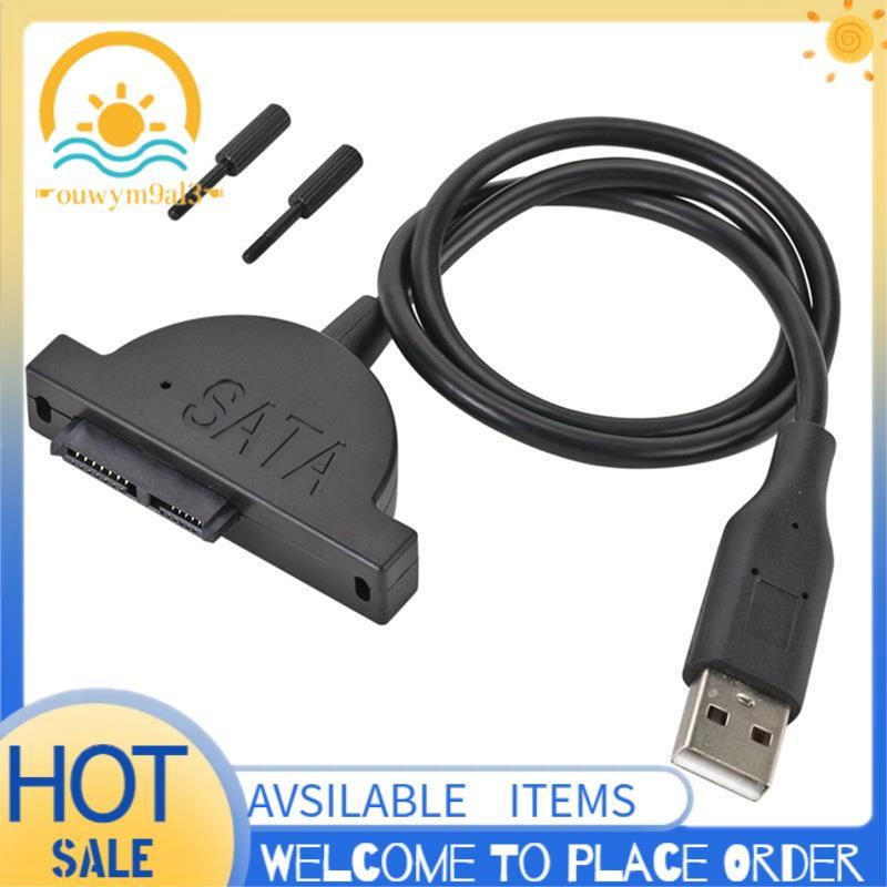 Adaptador USB 2.0 Para Mini SATA II 7 + 6 13Pin Cabo De Unidade De Disco Óptico Laptop CD/DVD ROM Slimline Drive Convert