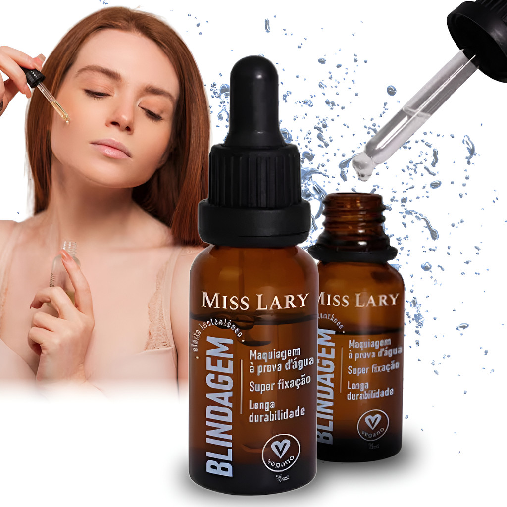 Blindagem Facial Miss Lary Maquiagem à Prova D’Água com Super Fixação e Efeito Prolongado Profissional