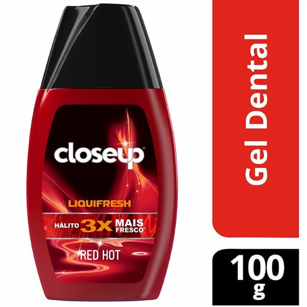 Creme Dental em gel Close Up Liquid Fresh Red Hot 100g