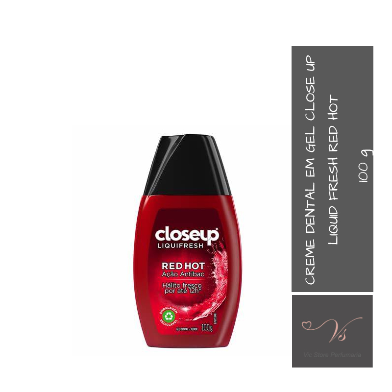 Creme Dental em gel Close Up Liquid Fresh Red Hot 100g