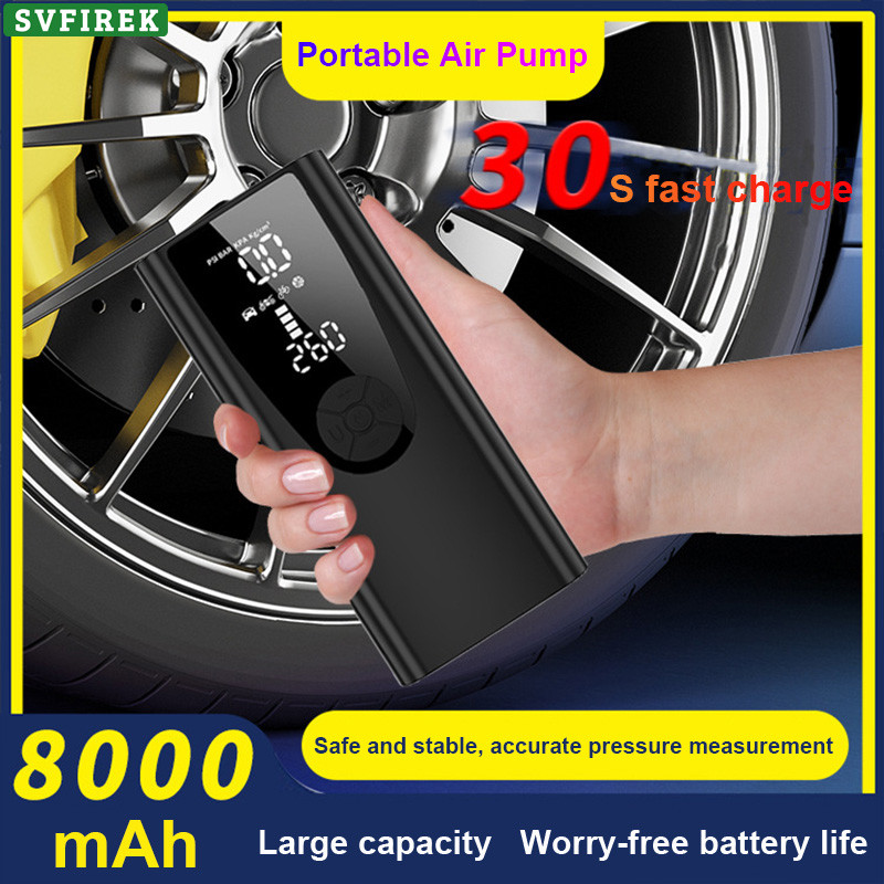 Bomba De Ar Elétrica Portátil Inflador De Carro 150 PSI De Pneu Sem Fio Inflável Com Lâmpada LED Detecção Digital Inteli