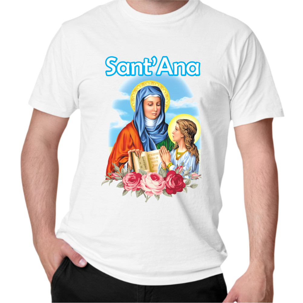 Camiseta Camisa Sant’ana Religiosa Igreja Católica Postagem Imediata Premium