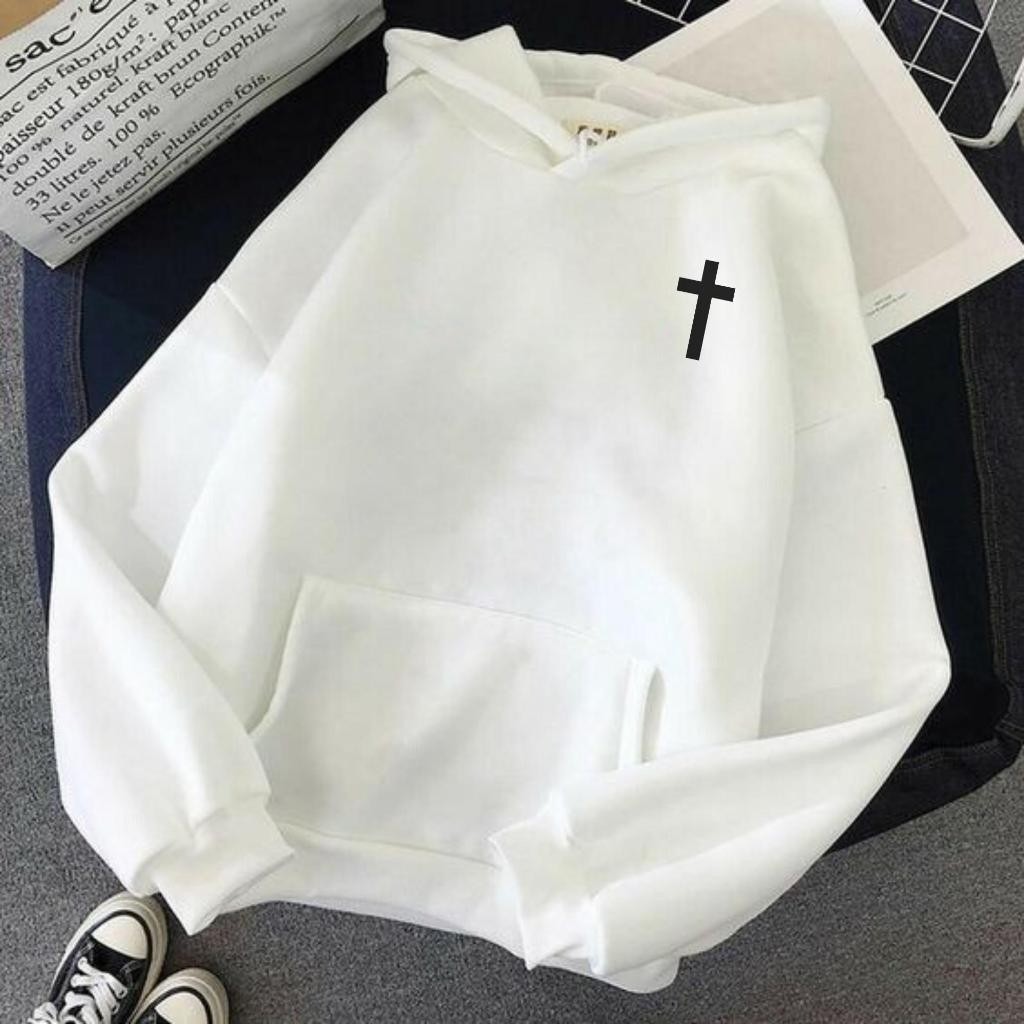 Moletom Canguru Inverno Agasalho Cruz Jesus Fé Blusa De Frio Casaco Reforçado Gospel Capuz