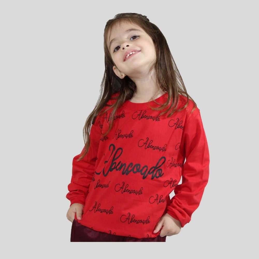 Kit 2 Camisetas Juvenil Infantis Meninas Manga Longa Inverno Catolica Gospel Revenda