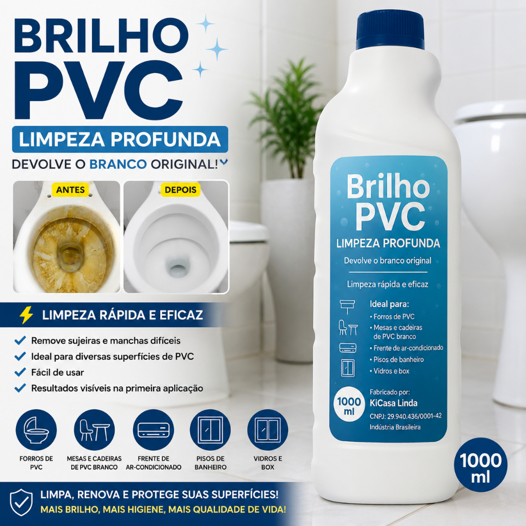 Limpeza Pesada FLOTADOR KicaSaLinda 1 Litro – Limpa Vasos Sanitários, Forro PVC,, Pisos