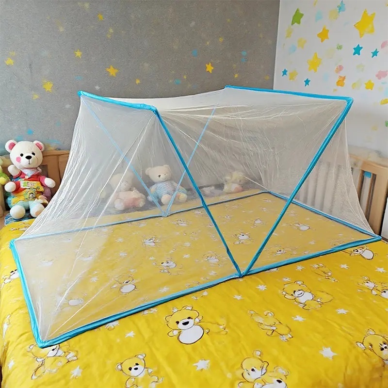 Mosquiteiro Portátil Dobrável Retrátil para Cama Viagem Camping Proteção contra Insetos