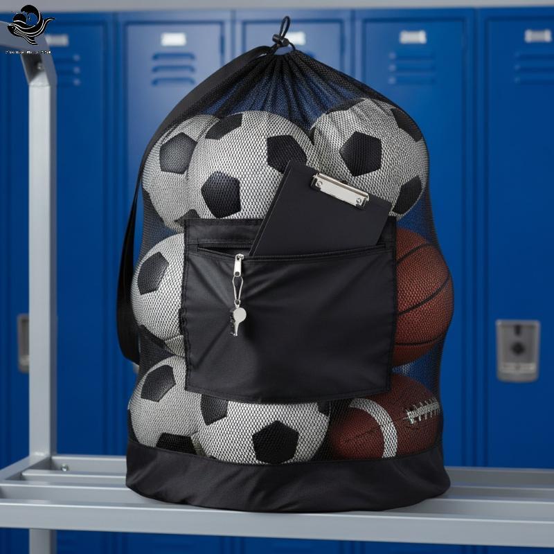 PFG Extra Grande Malha Cordão Bola Saco De Transporte Respirável Net Armazenamento Sa Para Futebol Basquete Vôlei Ativid