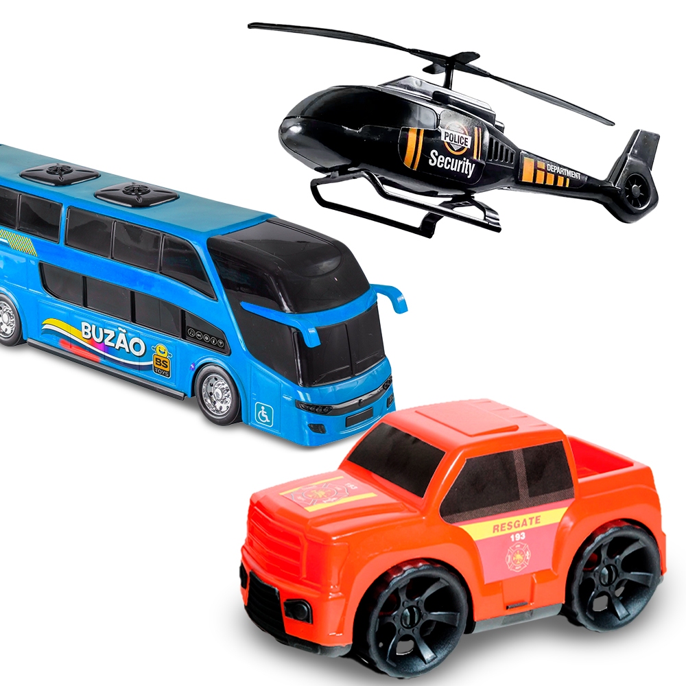 Brinquedos Carrinhos Aviões Helicóptero Faz De Conta Infantil Plástico Diversão Crianças Imaginação