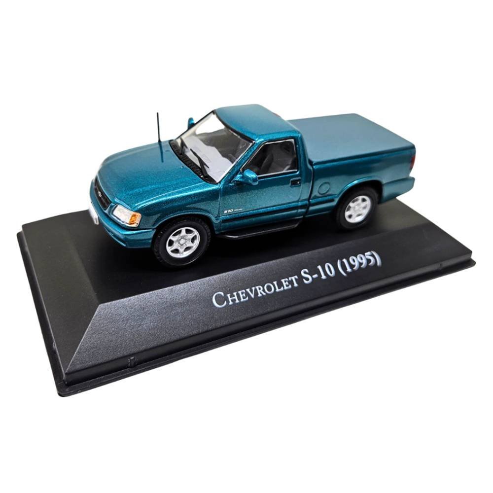 Miniatura Picape Chevrolet S-10 (1995) - Carros Clássicos do Brasil - Verde - 1:43 - Luppa