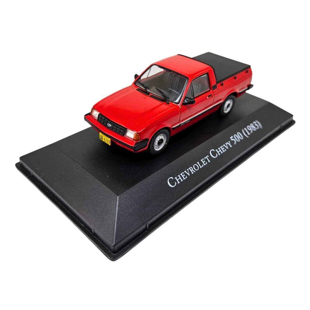 Miniatura Picape Chevrolet 500 (1983) - Carros Clássicos do Brasil - Vermelho - 1:43 - Luppa
