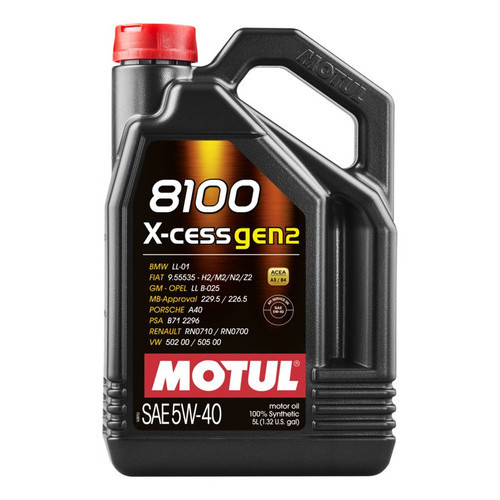 4 Litros de Óleo De Motor Motul 8100 Sintético 5w-40 Para Carros, Picapes E Suv