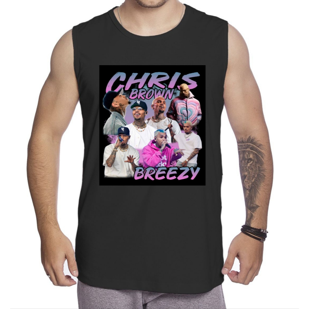 Camisa Cavada Chris Brown Tour Brasil Blusa Unissex Camiseta