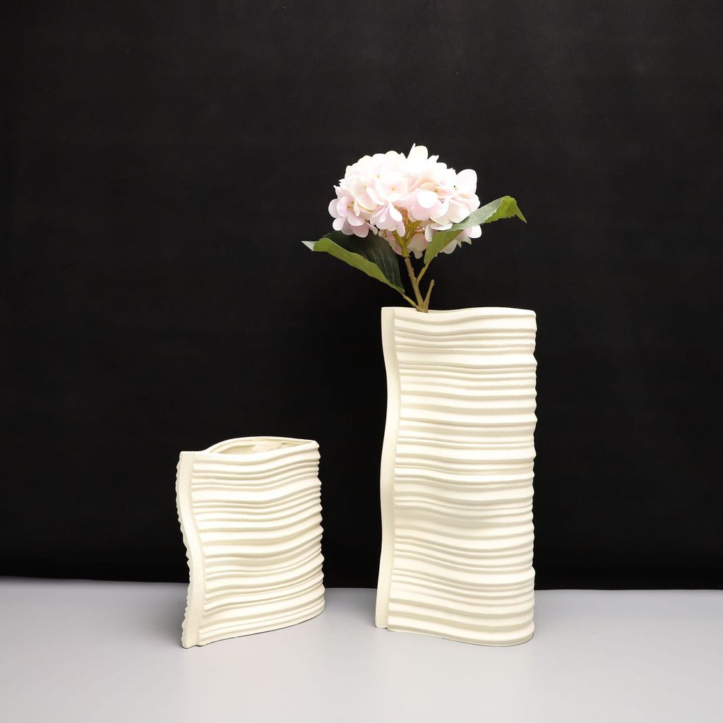 European-style creative resin flat-mouth flower vase ornament for model homes, coffee tables, bedrooms, study rooms, and