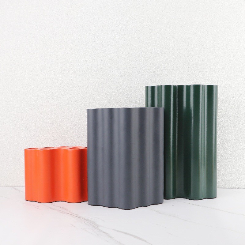 XNKK Nordic Creative Geometric Resin Art Vase Desktop Ornament for Entryway, Hotel, Living Room, TV Cabinet, Home Decora