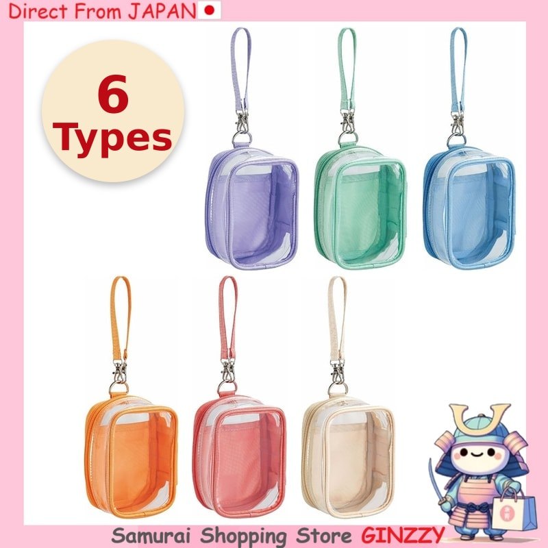 Bolsa Transparente LIHIT LAB myfa Decoration Box Pouch mini A3305 para Pelúcia Acrílico e Cartas Feita no Japão