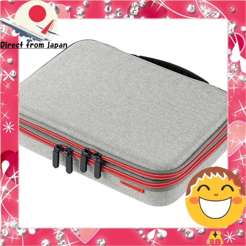 Sanwa Direct Semi-Hard Gadget Pouch 2-Layer Water Repellent Divider Double Zipper Travel Organizer 200-BAGIN029BK
Sanwa