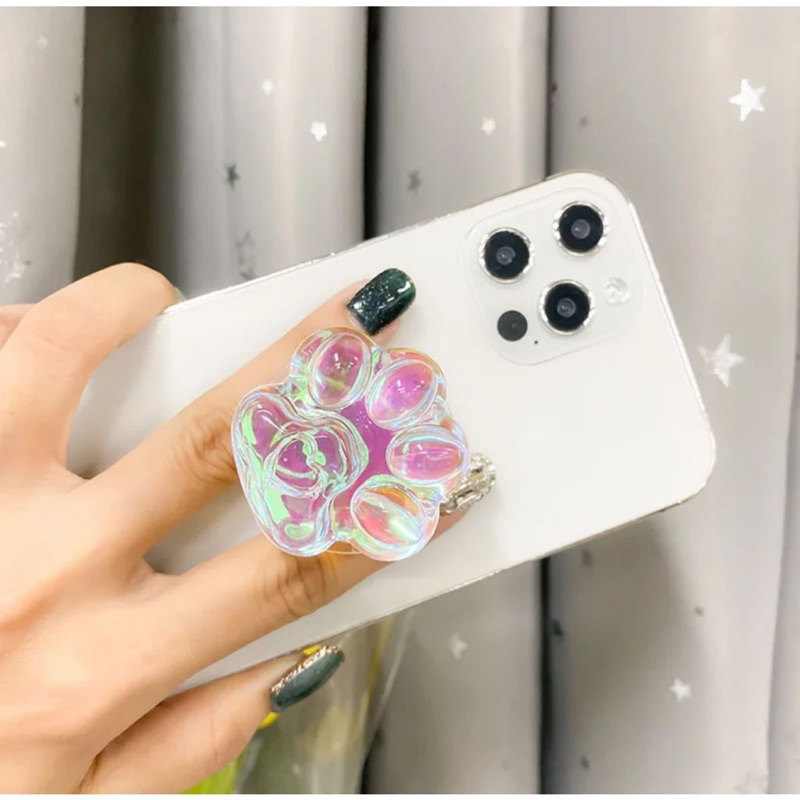 Suporte de celular Pop Socket Modelo Patinha de gato de luxo
