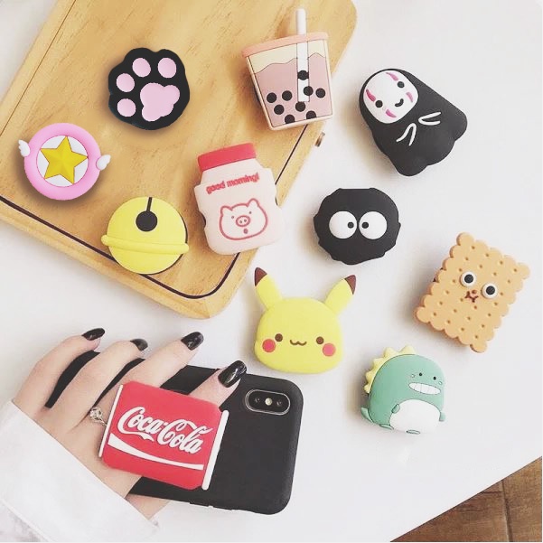 Suporte de Dedo para Capinha de celular pop suporte universal desenho 3D Selfie Personagens Bichinho Sailor Moon Anime Patinha Youtube Tiktok