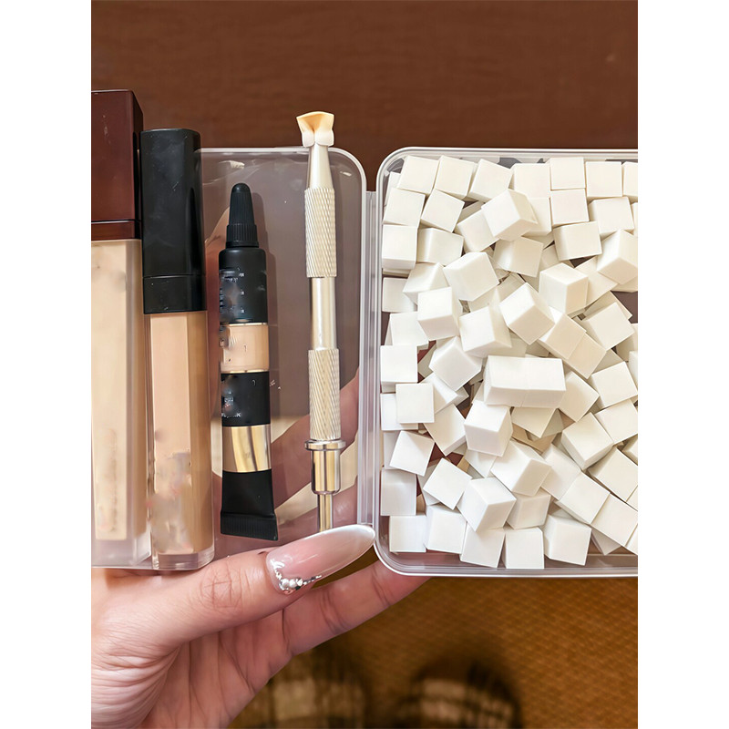 Método de corretivo Evil Repair!Mini quadrado Manicure Paiping cola esponja descartável Puff Clip caneta ferramenta de m