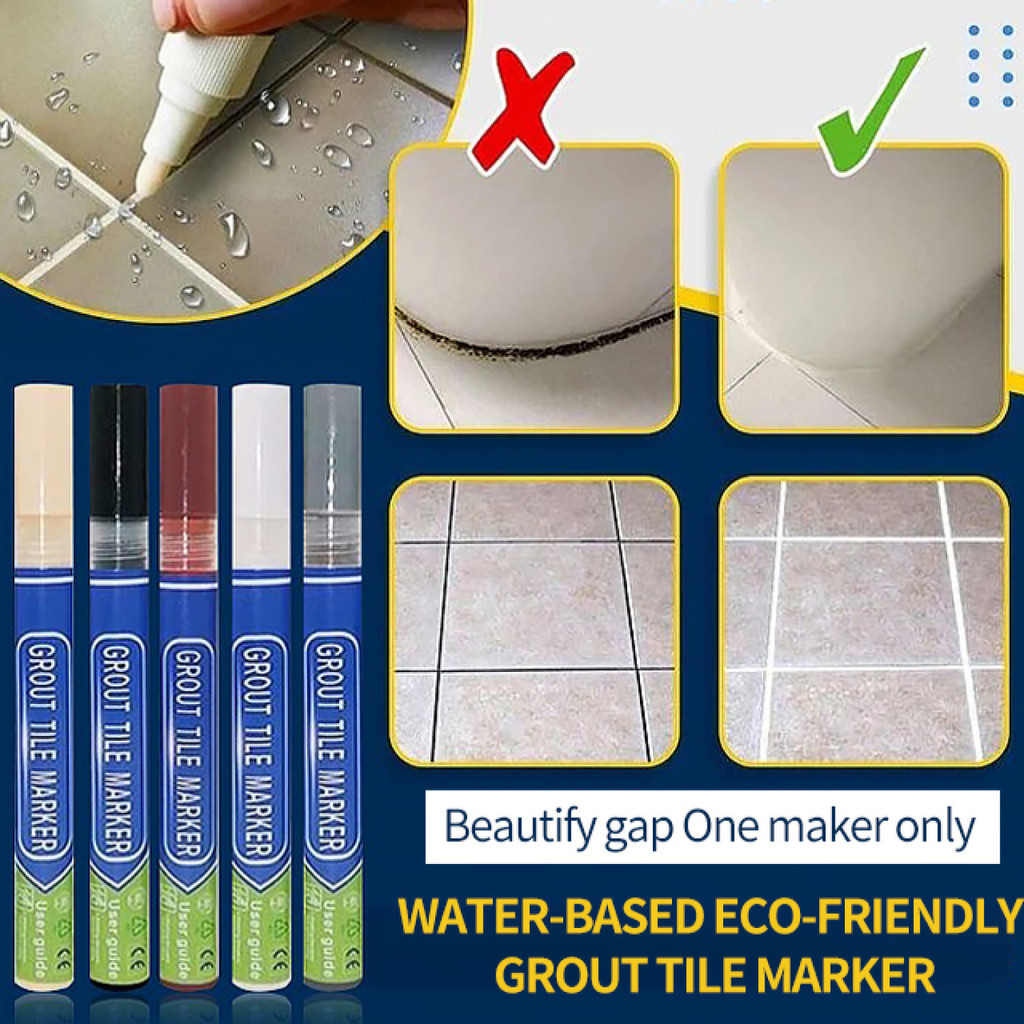 [Secagem Rápida e Durável] Grout Repair Pen For Bathroom Tiles/Ceramic Floor Gap Cleaner/Quick-Dry Waterproofing Tool Fo