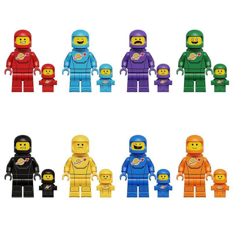 Astronaut Doll Toy Spaceman Small Ornaments Classic Doll Model Doll Hand-Made Building Block Toy YdOe