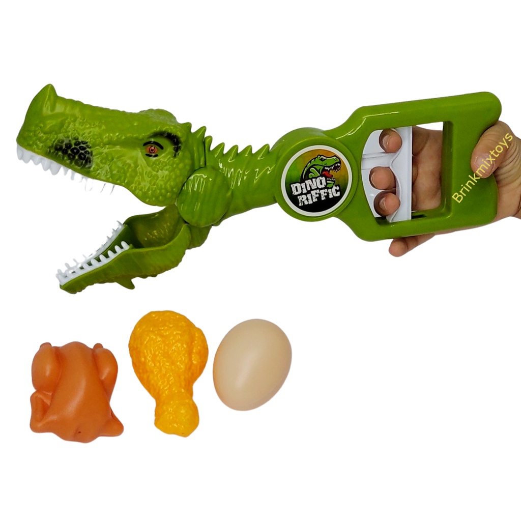Dinossauro Dino Grabber T-rex Pegador Mão Hand Com Acessórios