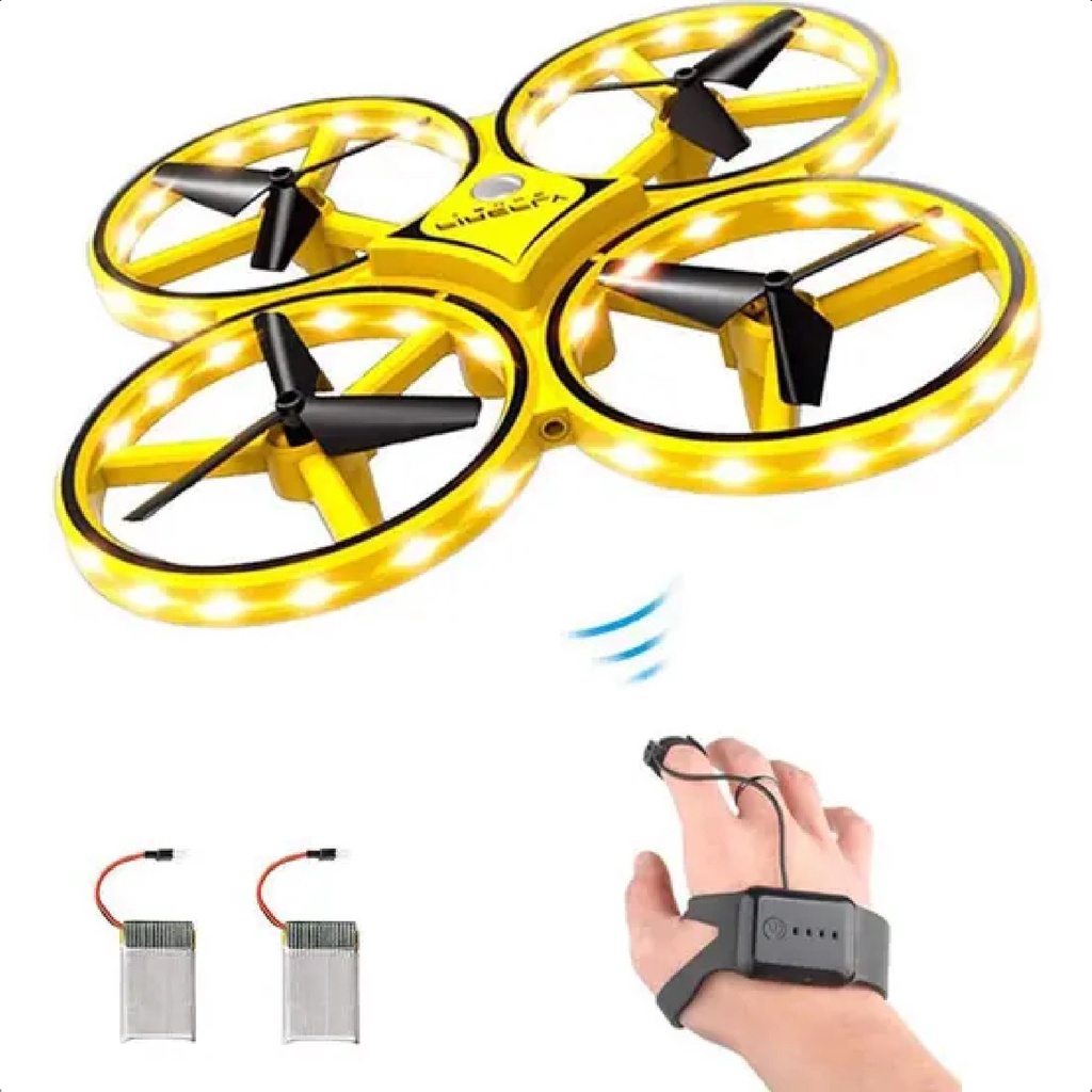 Drone Quadricóptero Brinquedo Infantil Sortido Controle Hand Sensor Giro 360º Sensor de Obstáculo Polibrinq DN10006