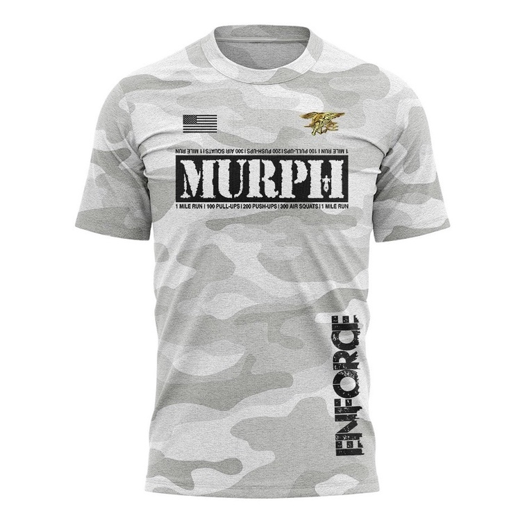 Camiseta Crossfit Murph Fitness Branca Treino Box Camiseta Treino Musculação Dryfit Confortavel
