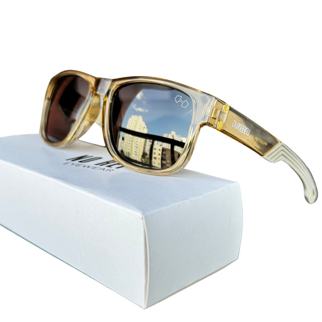 Óculos casual Murph dourado com branco - Dumbbell Sports & NoRep