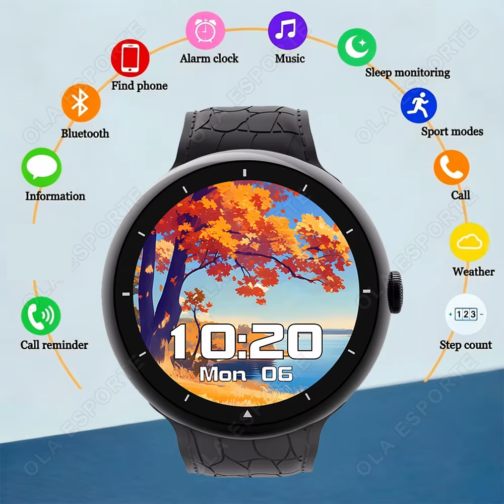 Relógios Inteligentes Unissex 1.52 Tela AMOLED HD 360*360 Bateria Sono Saúde Bluetooth Chamadas