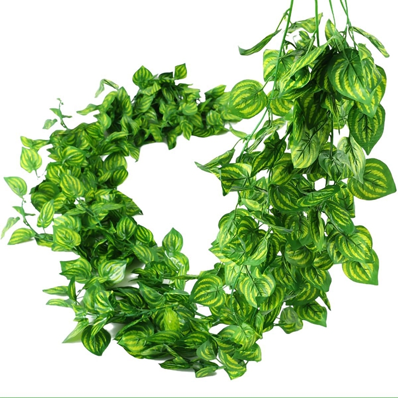 Trepadeira Artificial De Folhas 2m | Hera Artificial Folhagem Decorativa Ramo De Planta Falsa Para Parede Jardim Vaso Ca