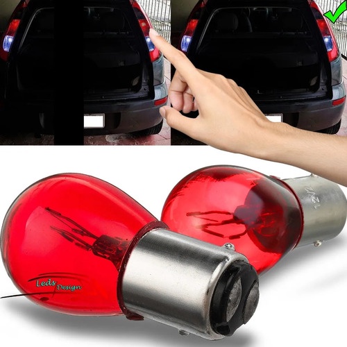 2 Lâmpada Reparo Lanterna Derretida Corsa Maxx Premium Joy Ss Freio Vermelha