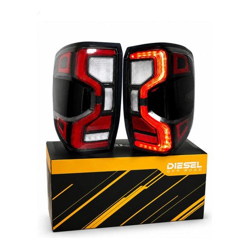 Par Lanterna Traseira Full Led Nova Ranger Raptor 2024 2025 2026 Original Premium Vermelha Sinaleira