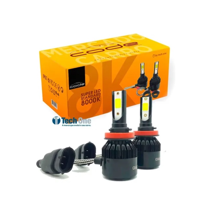 Ultra Led Code C/ Cooler H11  8000k 7800 Lumens