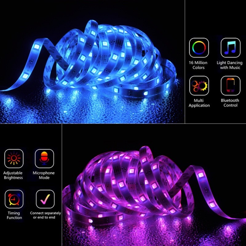 Luzes De Tira Led Fita Bluetooth Faixa De Luz Para Fadas Da Sala 1M/2M/3M/5M RGB 2835 SMD USB De Fundo De Tv Diodo Notur