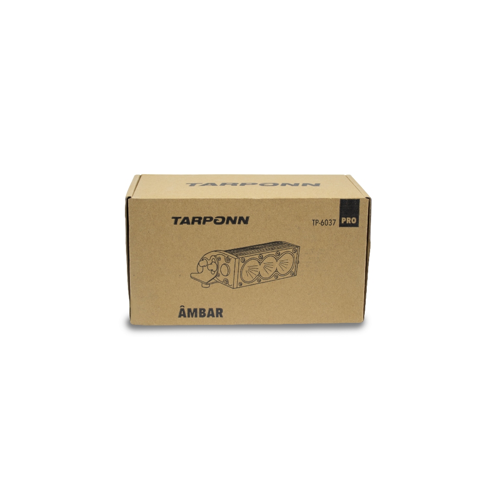 Barra Led Pro 3000K 3 Leds Cree 30W 9a36V Âmbar Foco Fechado Ip 68