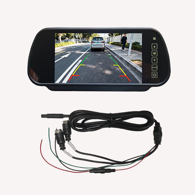 24V ampla tensão 23cm IPS Display AHD ultra-limpeza caminhão ônibus reboque ultra-claro invertendo vídeo retrovisor