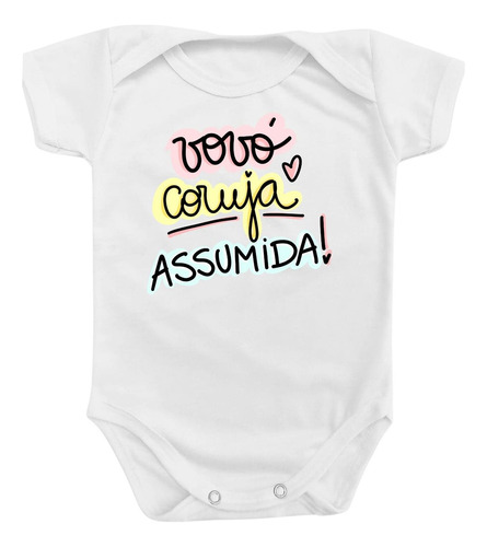 Body Roupa De Bebê Vovó Coruja Assumida Presente Mimo Avó